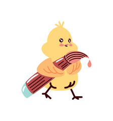 easter chicken with brush