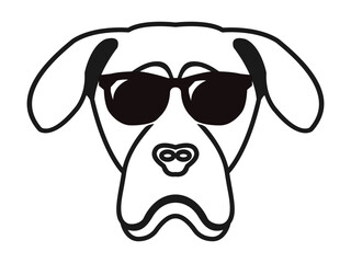 logo dog with sunglasses