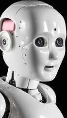 Artificial Intelligence humanoid machine. Designed to closely resemble a human. AI android robot. Generative AI.