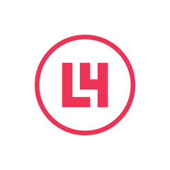 Symbol letter L4 logo design, geometric logo icon vector