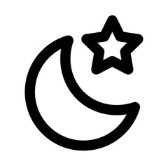 Moon and star