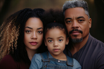 Portrait of happy family, generative ai