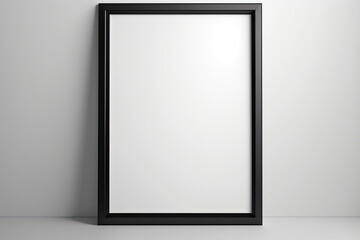blank frame on wall made with generative ai