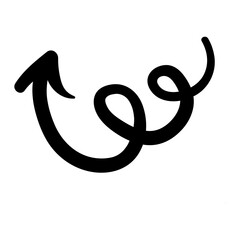 Arrow mark icon. Hand drawn arrow illustration. Vector isolated on white background.