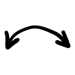 Obraz premium Arrow mark icon. Hand drawn arrow illustration. Vector isolated on white background.