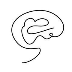 abstract line art of human organs