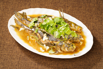 Northeast China local characteristic home cooking sauce grilled Gaya fish