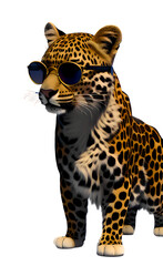 Leopard with sunglasses created
with Generative Al technology