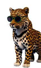 Leopard with sunglasses created
with Generative Al technology