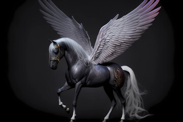 Handsome horse with wings 