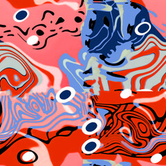 geometric line brush color pattern and background texture design print