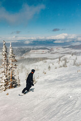 snowboarder on the slope