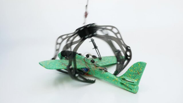 Hook manipulator with automatic gripper. Rescue system for lost objects. Hijacking a plane