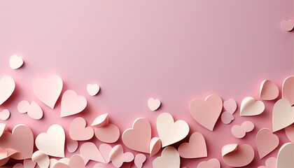 Pastel pink hearts illustration. Love Concepts v4