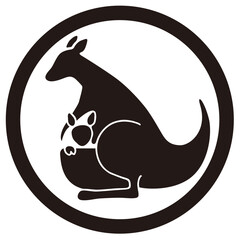 家紋風デザイン / カンガルー