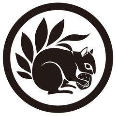家紋風デザイン / リス