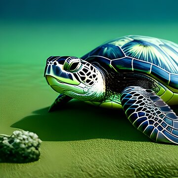 AI generated marine turtle picture  