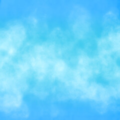 Abstract fantasy sky background. Clear blue sky and white clouds. Sky landscape background. Summer heaven with colorful clearing sky.