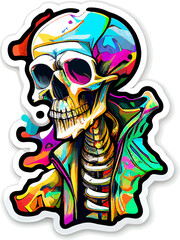 Vector Hype beast Cartoon Skull Animation