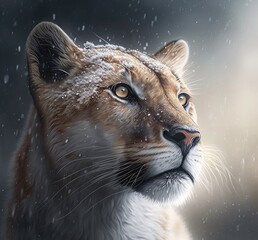 Plakat Wild animals made in generative AI, high quality.