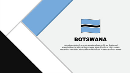 Botswana Flag Abstract Background Design Template. Botswana Independence Day Banner Cartoon Vector Illustration. Botswana Illustration