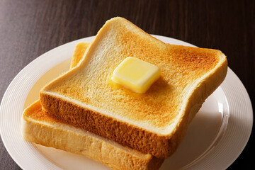 バターを乗せたトースト Butter toast