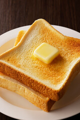 バターを乗せたトースト Butter toast