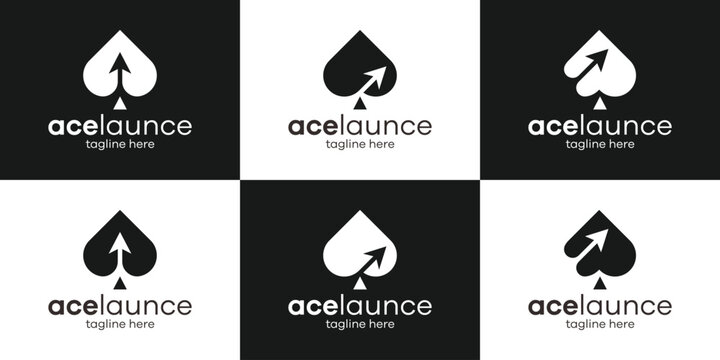 logo ace and arrow logo vector illustration