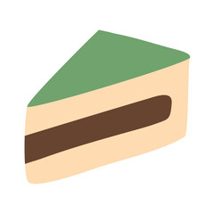 delicious cake slices matcha