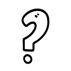 Vector Illustration of Hand drawn Question Mark Doodle art style