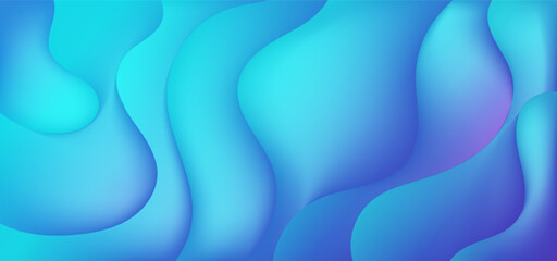 Abstract Gradient Dark Blue liquid background. Modern background design. Dynamic Waves. Fluid shapes composition. Fit for website, banners, brochure, posters