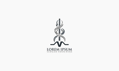 Obraz premium line swirl icon company logo