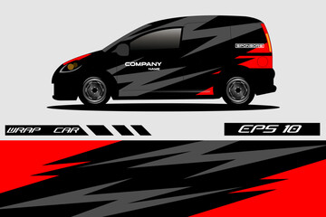 Abstract cargo van wrap sticker design