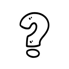 Vector Illustration of Hand drawn Question Mark Doodle art style