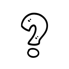 Vector Illustration of Hand drawn Question Mark Doodle art style