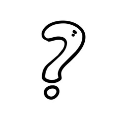 Vector Illustration of Hand drawn Question Mark Doodle art style