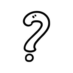 Vector Illustration of Hand drawn Question Mark Doodle art style