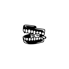 vector illustration of toy teeth