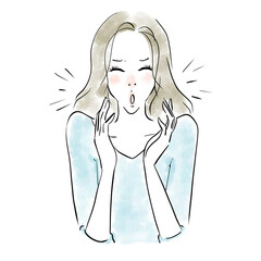 花粉症、風邪、鼻炎でくしゃみをする女性