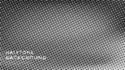 Abstract grunge halftone vector banner black and white dots shape