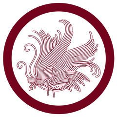 家紋風デザイン / 糸揚羽