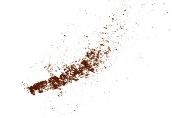 Fototapeta na wymiar Roasted instant coffee powder isolated