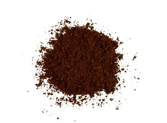 stacks of coffee grounds isolated