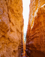 Hiking the Peek-A-Boo Trailhead in Bryce Canyon National Park in Bryce Canyon City, Utah