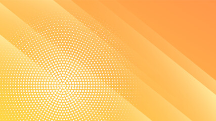 Modern Abstract Background Halftone and Diagonal Lines Yellow Orange Gradient Color