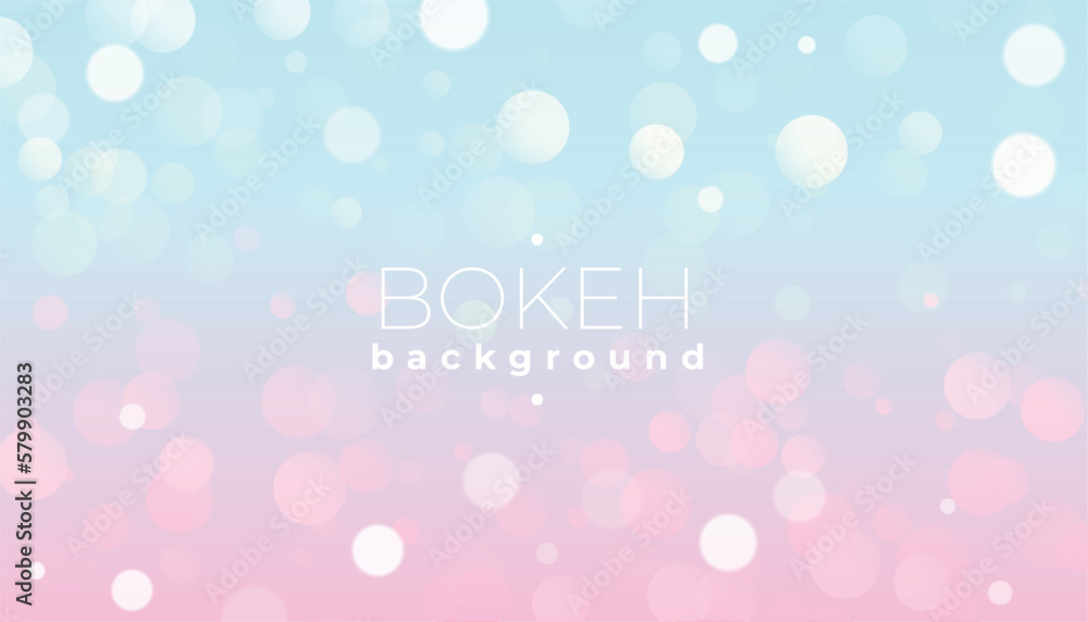 Poster decorative and beautiful blurred bokeh banner with shiny effect