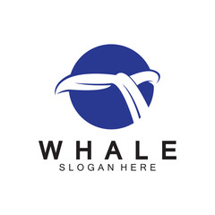  whale tail logo vector illustration design. Whale tail graphic icon