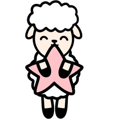 cute sheep, goat, sheep illustration, animal, animal illustration