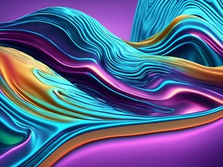 Metallic abstract wavy liquid background layout design tech innovation, Vibrant, advanced technology, liquid metal, silver, gold