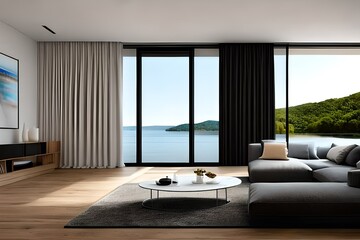 living room interior created with Generative AI